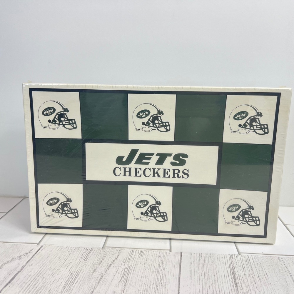 NFL New York Jets Checkers Game Sealed Football Helmet Pieces Collectible 1993